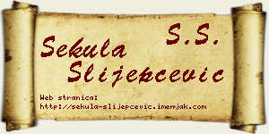 Sekula Slijepčević vizit kartica